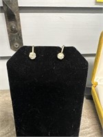 Vintage sterling screw, post earrings, marked