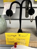Vintage fossil brand Sterling earrings