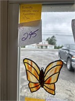 Butterfly stained glass sun catcher