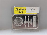 1oz .999 Silver Morgan Art Bar