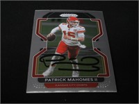 Patrick Mahomes Signed Trading Card COA Pros