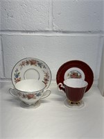 Royal Grafton Teacups and Saucers-VG