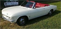 1965 White Chevy Corvair Manza Convertible