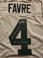 Brett Favre signed jersey with inscriptions coa