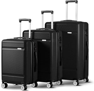 3 Piece Expandable Hardside Spinner Wheels Luggage