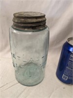 Atlas Mason's Patent Blue Quart Jar