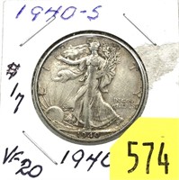 1940-S Walking Liberty half dollar