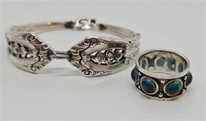 Sterling Silver Bracelet & Ring