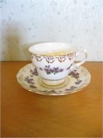 Colclough Cup and Saucer with Violets