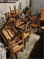 LOT: Approx. 25 Slat Back Dining Chairs