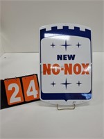 GULF "NO NOX" PORCELAIN PUMP SIGN 100% ORIGINAL