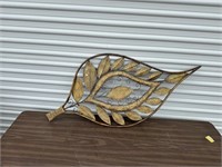 Metal Aspen Leaf Hanging Art