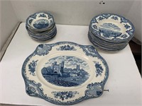 Britain Castles Bowls, Plates, and Tray