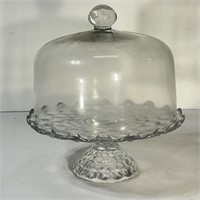 Cake Plate with Glass Dome Lid