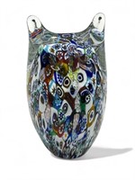 Vintage Murano art glass owl figurine, 4” h.