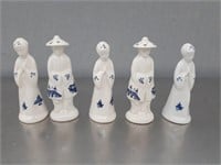 Asian Blue and White Salt & Pepper Shakers