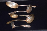 5 Sterling Seving Spoons, 208g