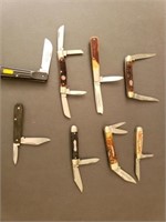 8 knives Marbels, Parker Cut Co, JA Henckels