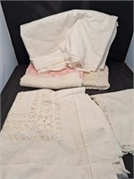 Linens 2 Table Cloths Doilies Towel