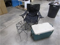 COLEMAN COOLER, CAMP CHAIR, TABLE