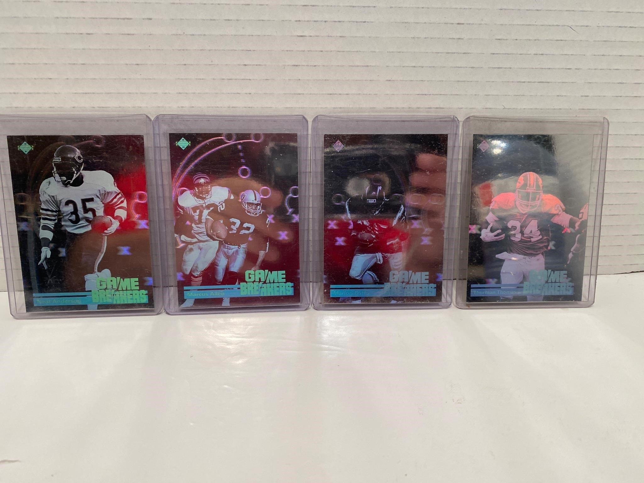 4 X Game Breakers Hologram Cards