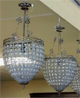 Beaded Crystal Pendant Light Fixtures.