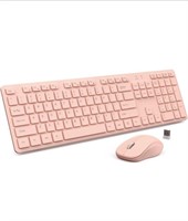 (New) Pink Wireless Keyboard and Mouse, Choiana