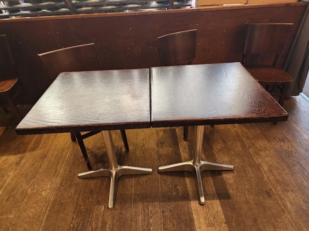 SQUARE WOOD 2 SEATER TABLES