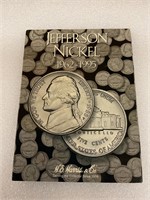 Jefferson nickel album,three nickels in it