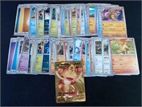 50+ Pokemon Cards Lot With Gold Foil