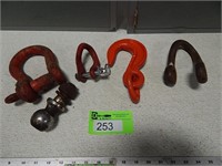 Chain hook, clevis' and 1 7/8" ball hitch