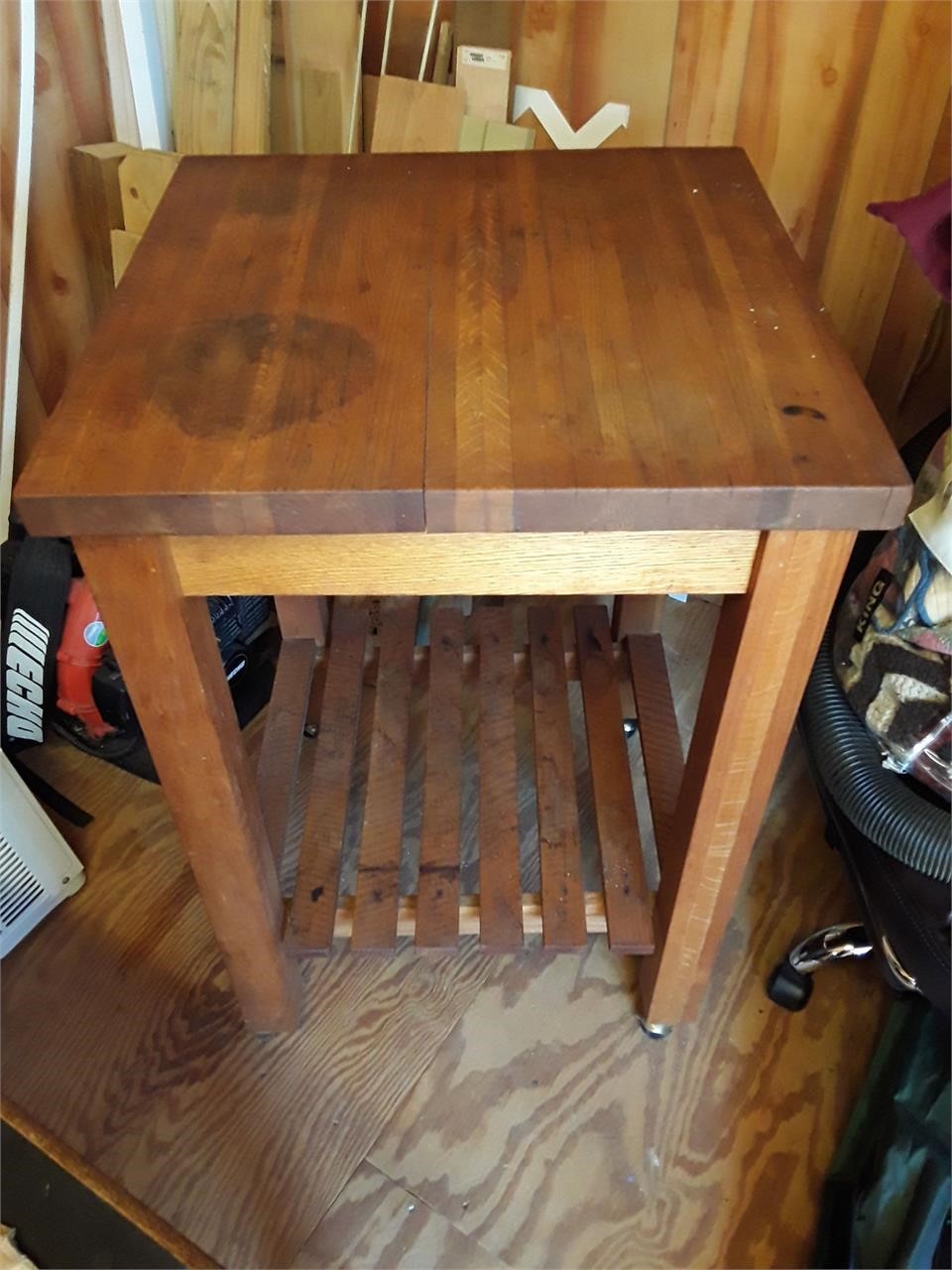 Butcher Block Rolling Table