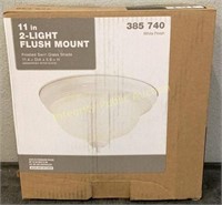 11” 2-Light Flush Mount Light Fixture