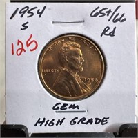 1954-S WHEAT PENNY CENT HIGH GRADE