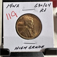 1942 WHEAT PENNY CENT HIGH GRADE
