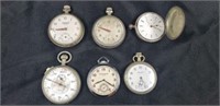 6 Vintage Pocket Watches