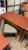 Desk with padded chair