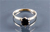 10k Yellow Gold Black Diamond Ring CRV$1650