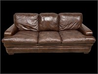 Brown Leather Sofa