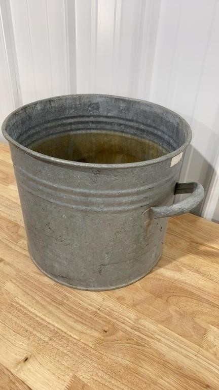 Galvanized mop bucket