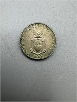 1941-D 10 Centavos Filipinas Silver Coin