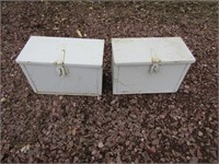2 METAL TRACTOR MOUNT TOOLBOXES