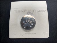 Silver Bear Paw Pin 'The Nature Company'
