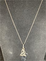 Marked Sterling Silver Celtic Necklace