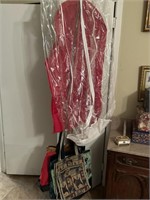 Totes bags and two hanging wardrobe bags