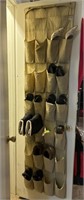 Hanging shoe organizer, w/7 pair of shoes, 2 belts