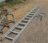 28ft Aluminum Extension Ladder & 3ft Step Ladder