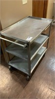 3 SHELF STAINLESS ROLLING CART