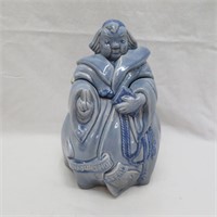 Friar Tuck Red Wing Cookie Jar - Chip on Lid