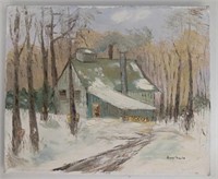 Laurentian Winter Landscape, Oil, Signed